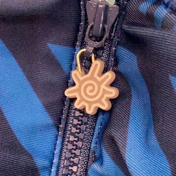 NWT Long Sleeve Half Zip Swimsuit UV Skin Blue Size 3X UPF 50+ Rash Guard - Picture 9 of 12